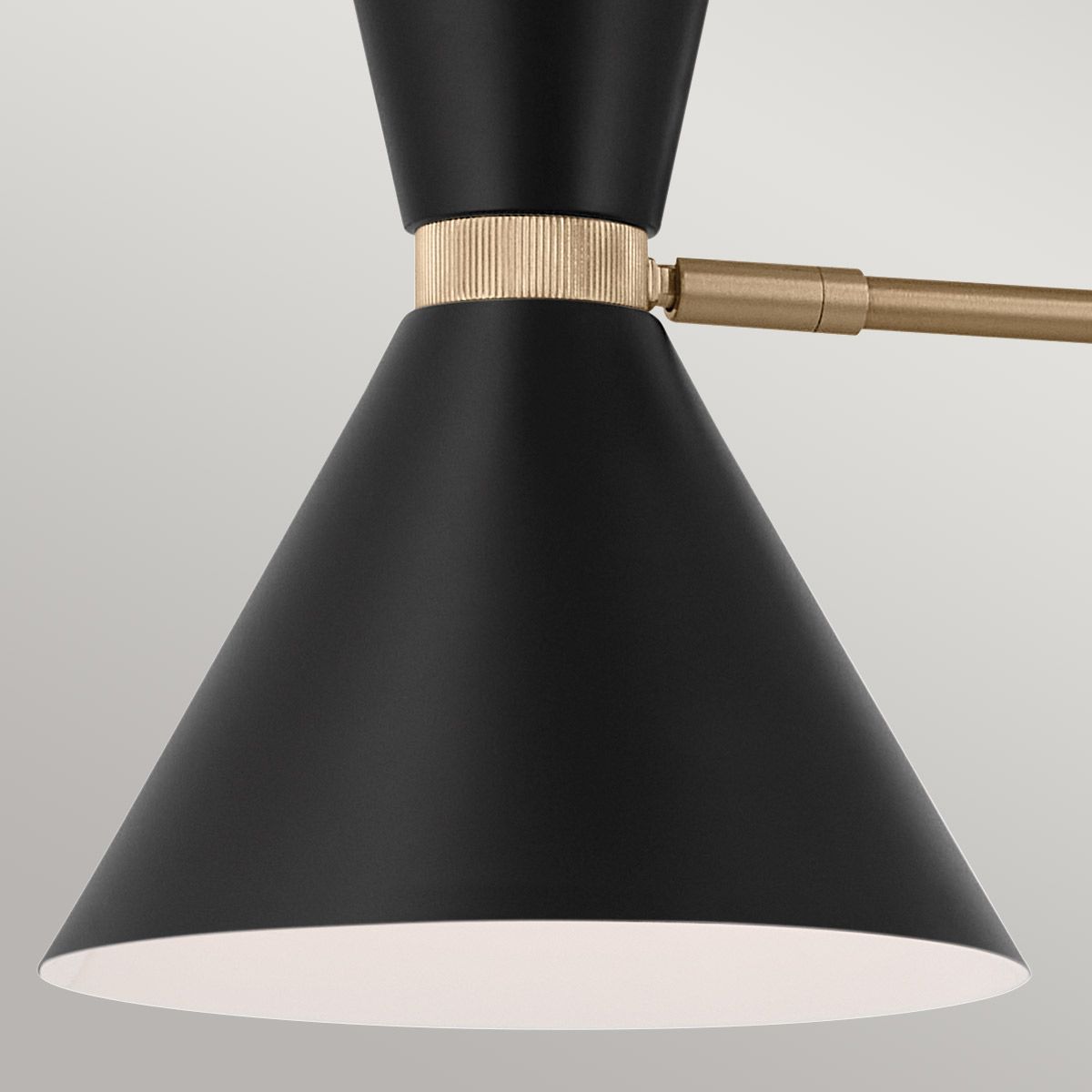 Phix 4 light 2 arm up and down linear Chandelier - Champagne Bronze, Black