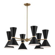 Phix 6/12 Light 3/6 arm up and down Chandelier - Champagne Bronze, Black