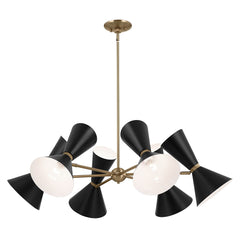 Phix 6/12 Light 3/6 arm up and down Chandelier - Champagne Bronze, Black