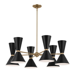 Phix 6/12 Light 3/6 arm up and down Chandelier - Champagne Bronze, Black