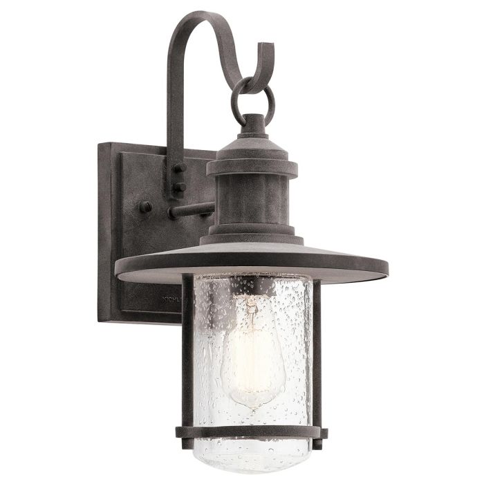 Riverwood Small/Medium/Large/Extra Large Outdoor Lantern - Weathered Zinc E27 IP44