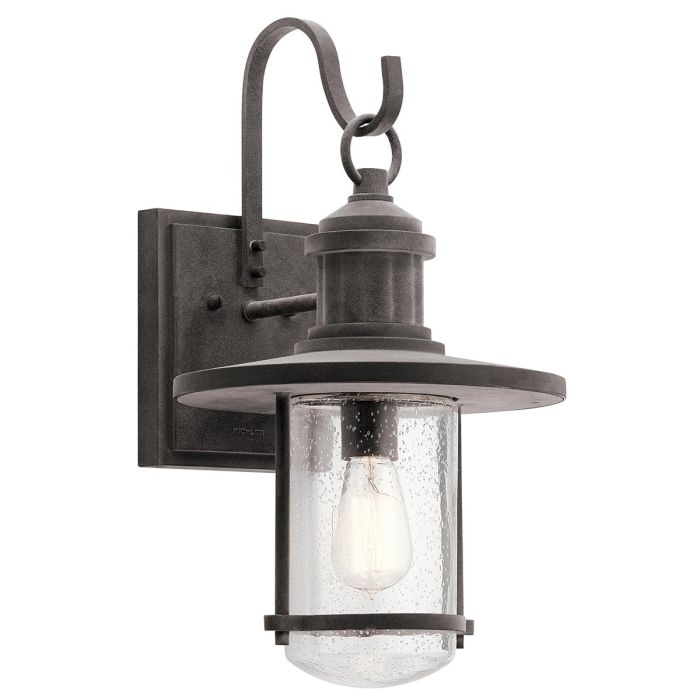 Riverwood Small/Medium/Large/Extra Large Outdoor Lantern - Weathered Zinc E27 IP44