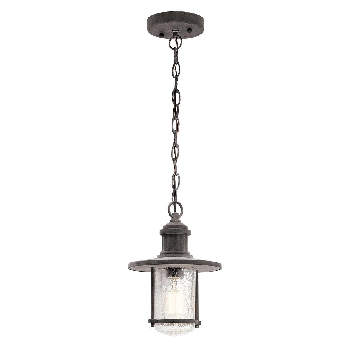 Riverwood Chain Lantern - Weathered Zinc IP44 E27