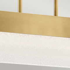 Serene 2 lt LED Chandelier - Natural Brass