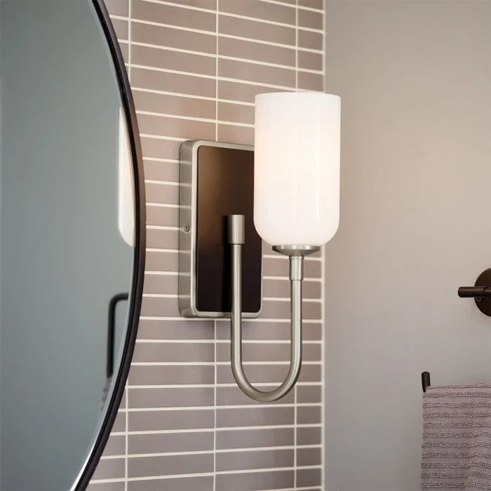 Kichler Solia 1 lt Wall Light IP44- Champagne Bronze/ Brushed Nickel
