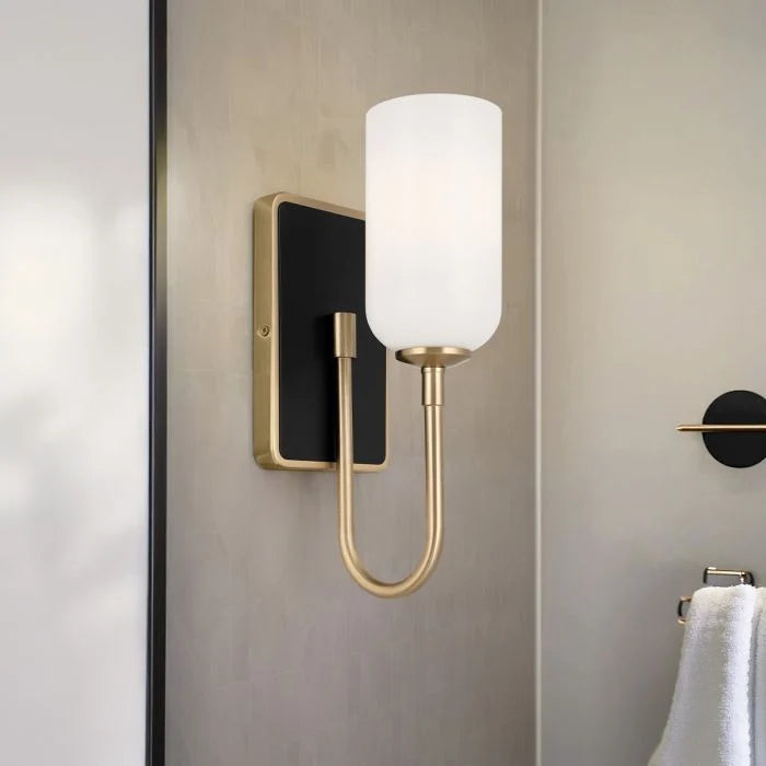 Kichler Solia 1 lt Wall Light IP44- Champagne Bronze/ Brushed Nickel