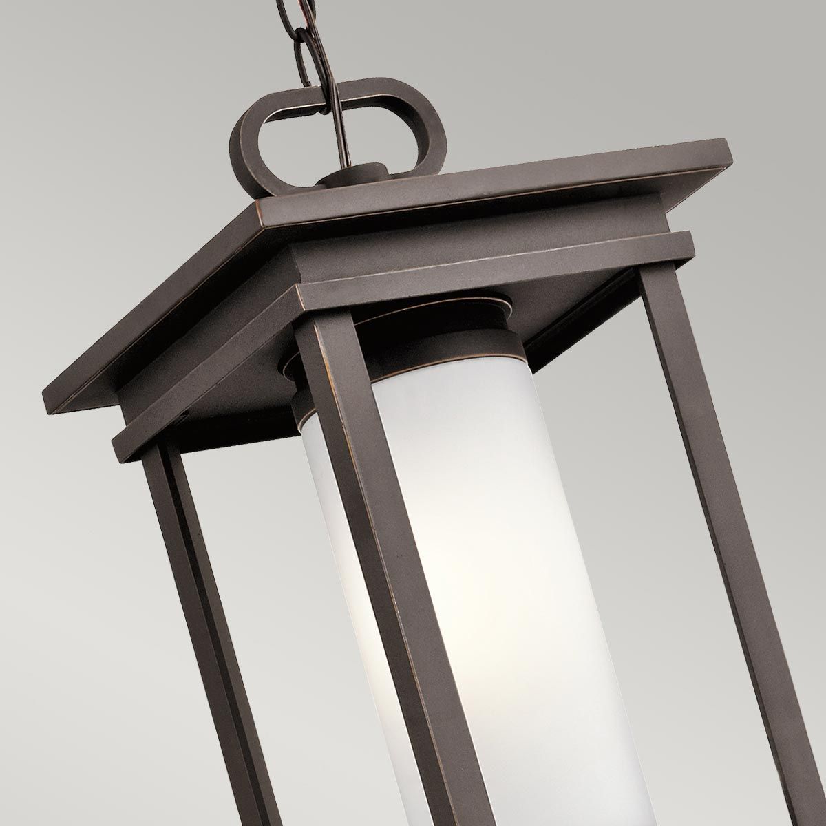 South Hope 1 Light Small Chain Lantern - Rubbed Bronze IP44 E14