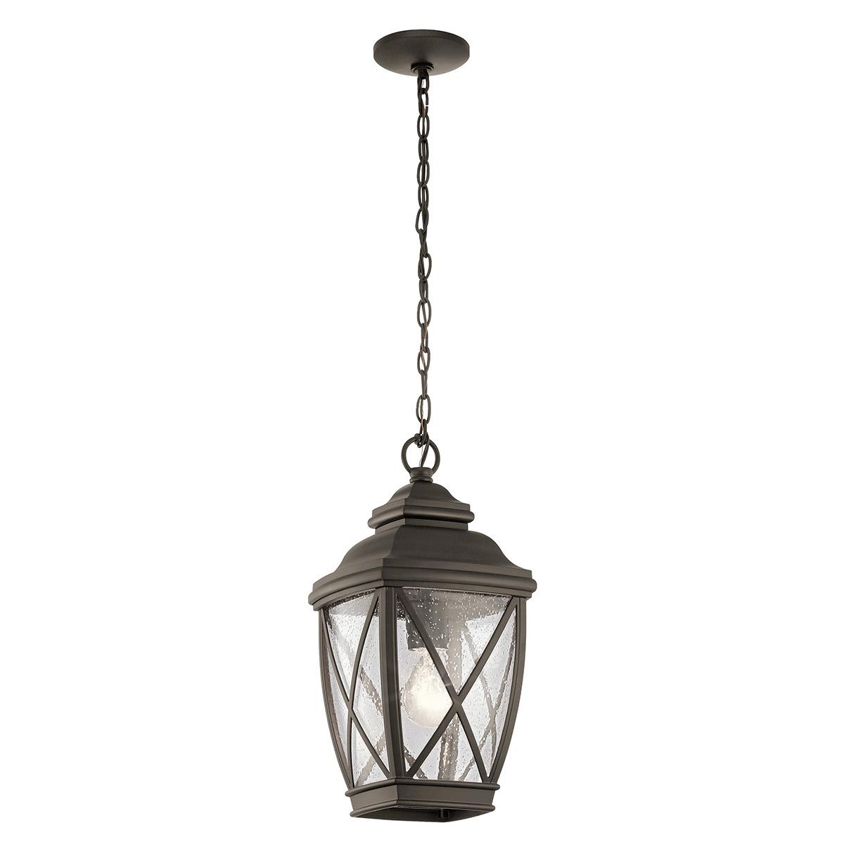 Tangier 1 Light Medium Chain Lantern - Olde Bronze IP44 E27