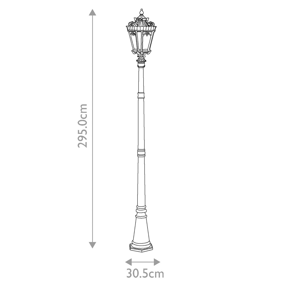 Tournai 1 Light 1/3Lt Pillar - Londonderry IP44 E27