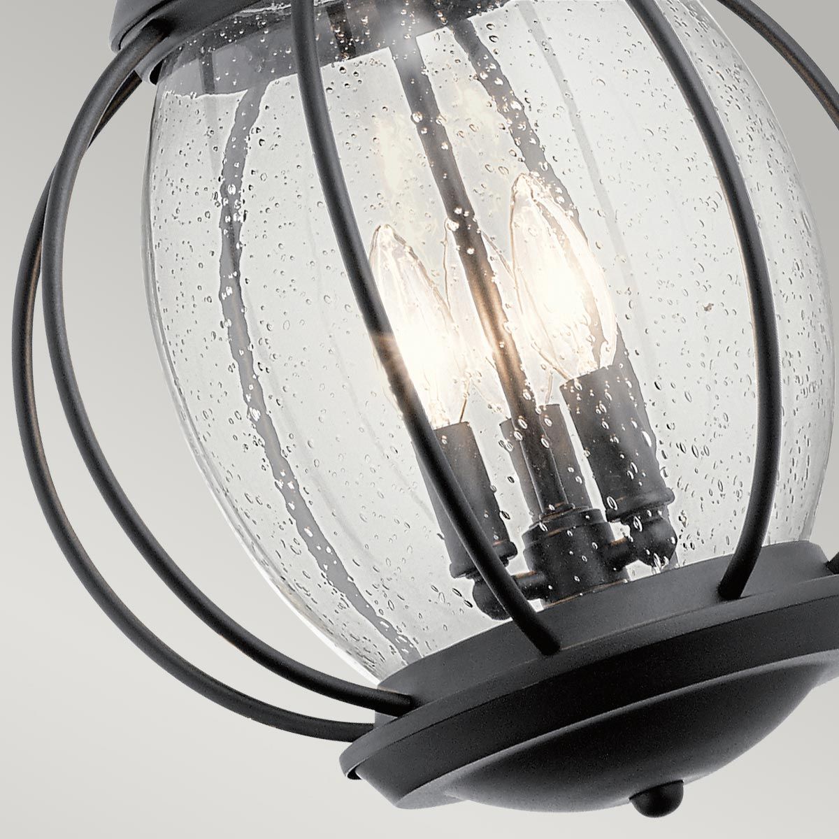 Vandalia 1/3Lt Chain Lantern - Textured Black IP44 E27