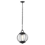 Vandalia 1/3Lt Chain Lantern - Textured Black IP44 E27