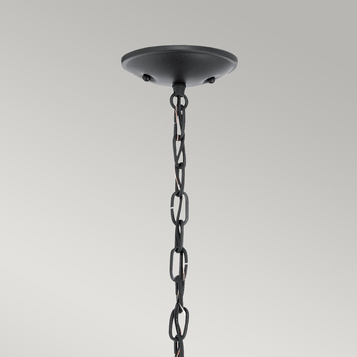 Vandalia 1/3Lt Chain Lantern - Textured Black IP44 E27