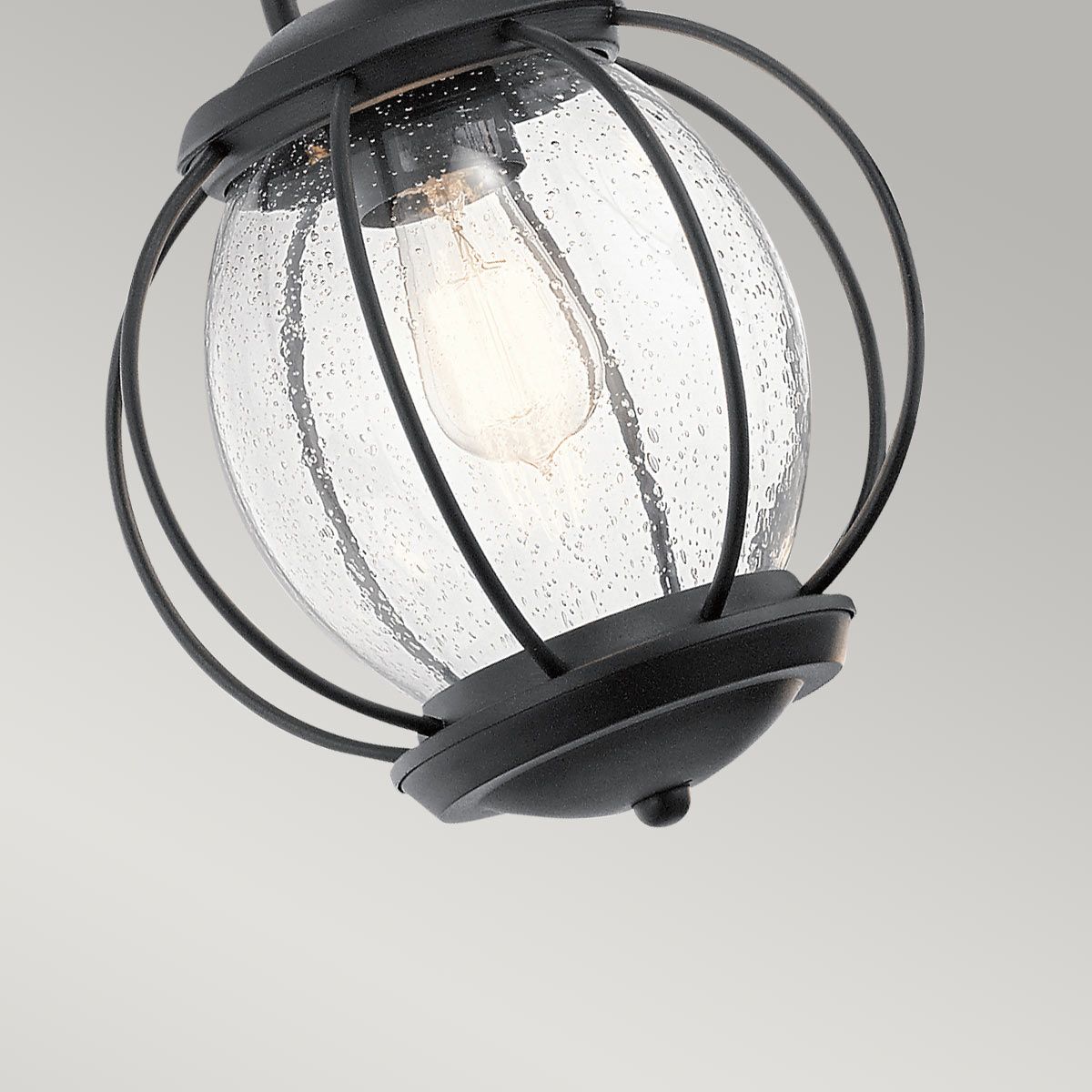 Vandalia 1/3Lt Chain Lantern - Textured Black IP44 E27