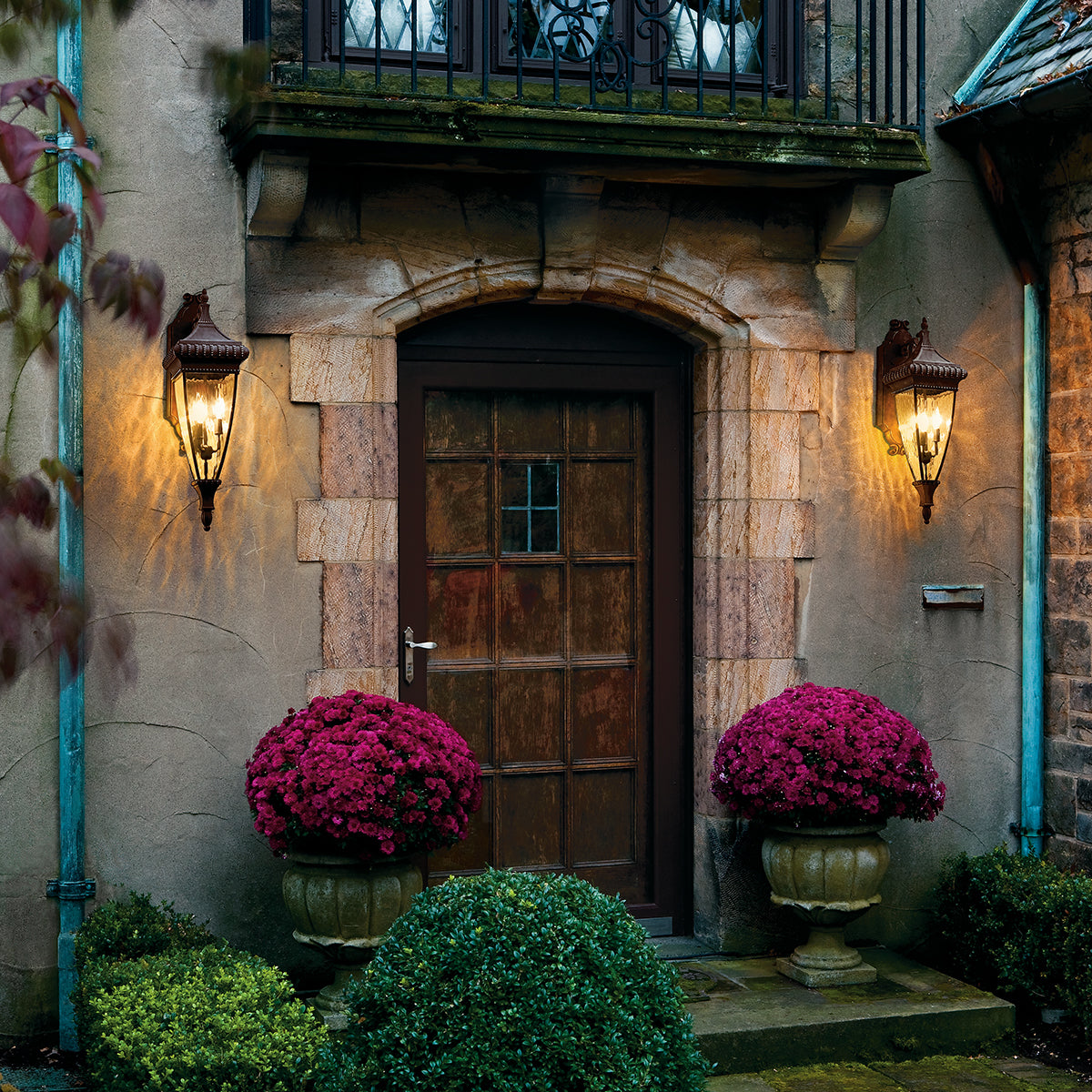 Venetian Large Wall Lantern - Brushed Bronze Finish