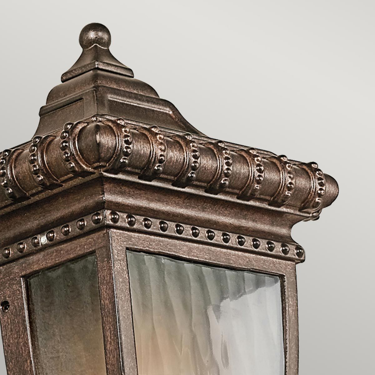 Venetian Rain 1 Light Half Wall Lantern - Brushed Bronze E14 IP44