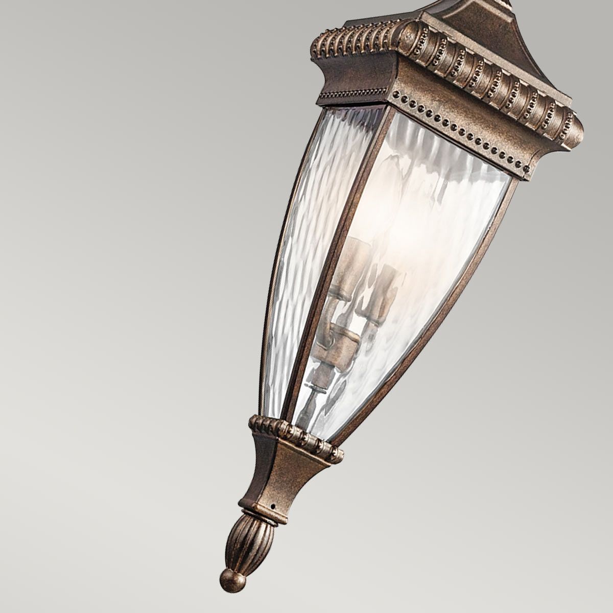 Venetian Rain 2 Light Chain Lantern - Brushed Bronze IP23 E14