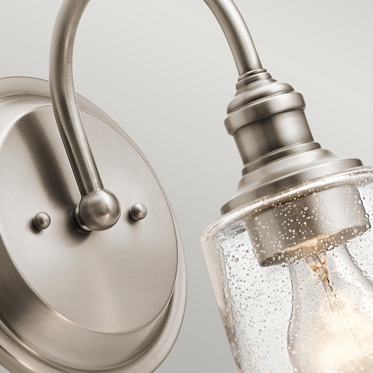 Waverly 1 Light Wall Light - Classic Pewter/Natural Brass IP20 E27