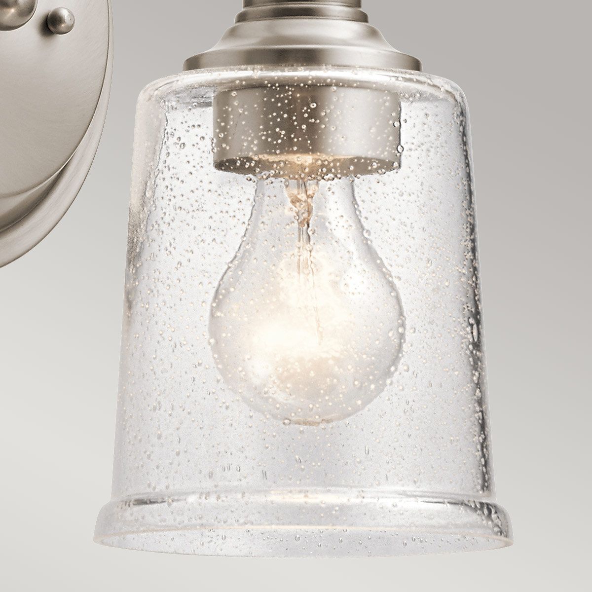 Waverly 1 Light Wall Light - Classic Pewter/Natural Brass IP20 E27