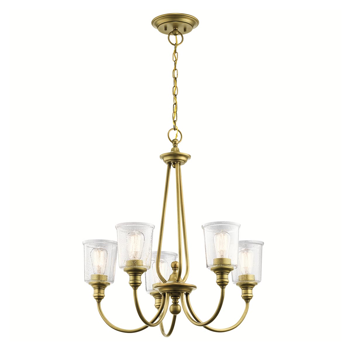 Waverly 3/5Lt Multi-Arm Pendant - Brass/Pewter
