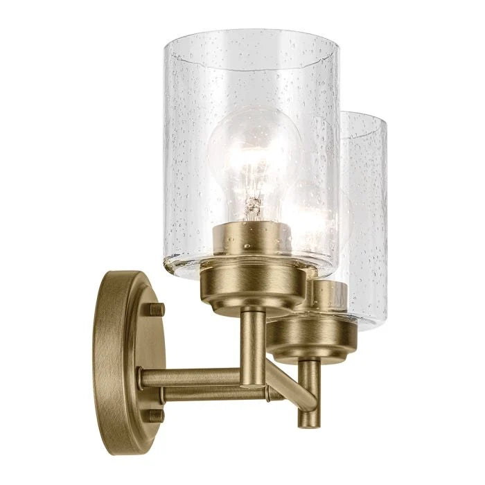 Kichler Winslow 2 lt Wall Light - Natural Brass