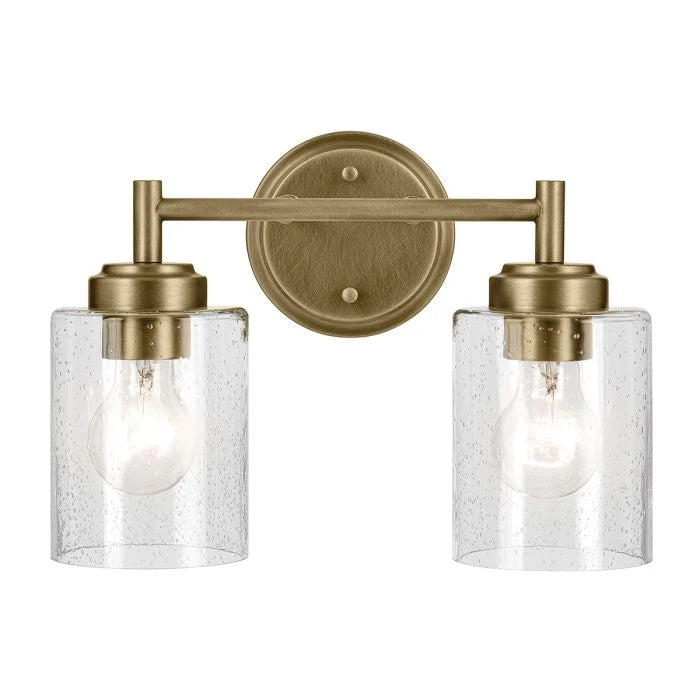 Kichler Winslow 2 lt Wall Light - Natural Brass