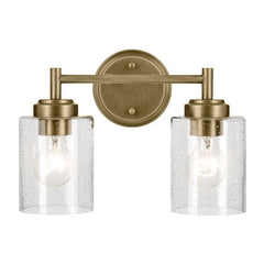 Kichler Winslow 2 lt Wall Light - Natural Brass