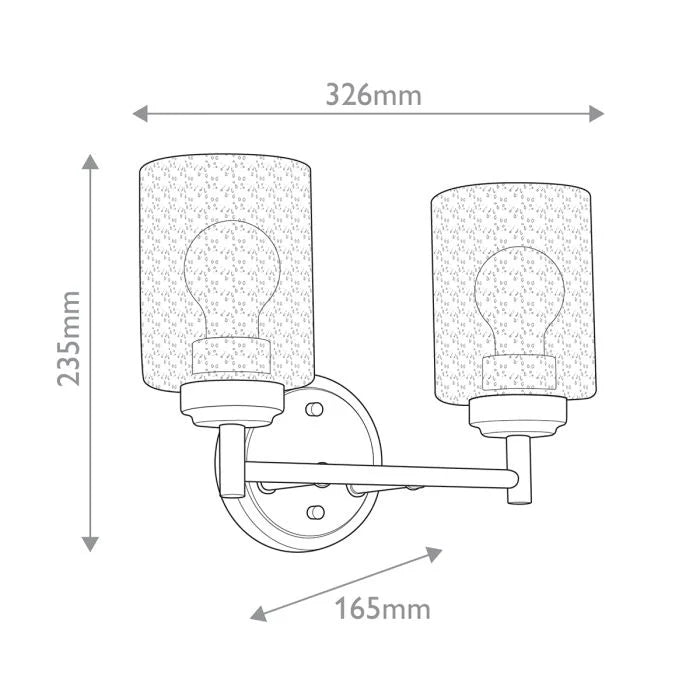Kichler Winslow 2 lt Wall Light - Natural Brass