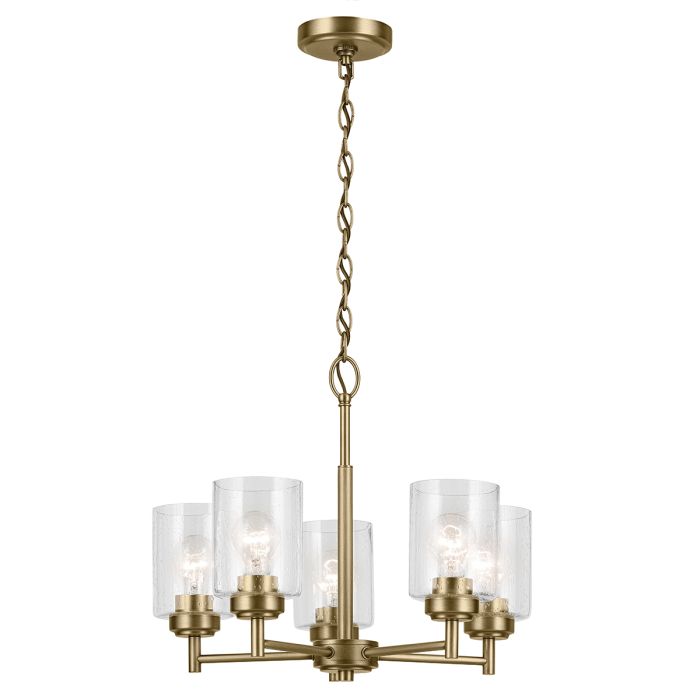 Kichler Winslow 3/5/6 lt Chandelier - Natural Brass