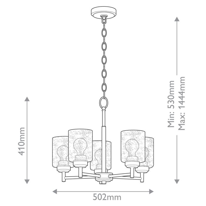 Kichler Winslow 3/5/6 lt Chandelier - Natural Brass