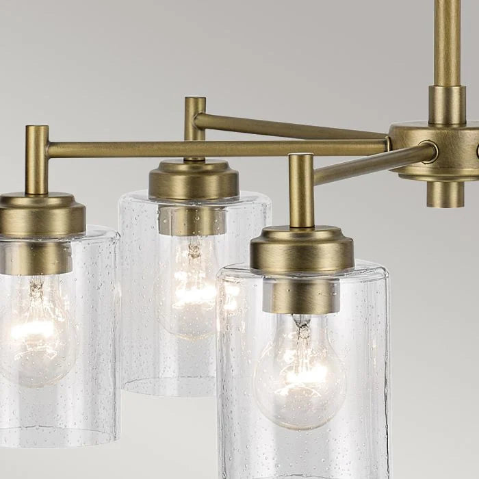 Kichler Winslow 3/5/6 lt Chandelier - Natural Brass