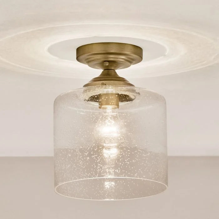 Kichler Winslow 1 lt Ceiling Semi-Flush - Natural Brass