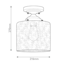 Kichler Winslow 1 lt Ceiling Semi-Flush - Natural Brass