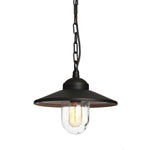 Klampenborg 1 Light Chain Lantern - Black/Silver IP44 E27