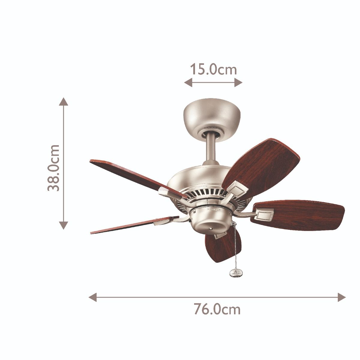 Canfield IP20 - 30in / 76cm Fan - Brushed Nickel