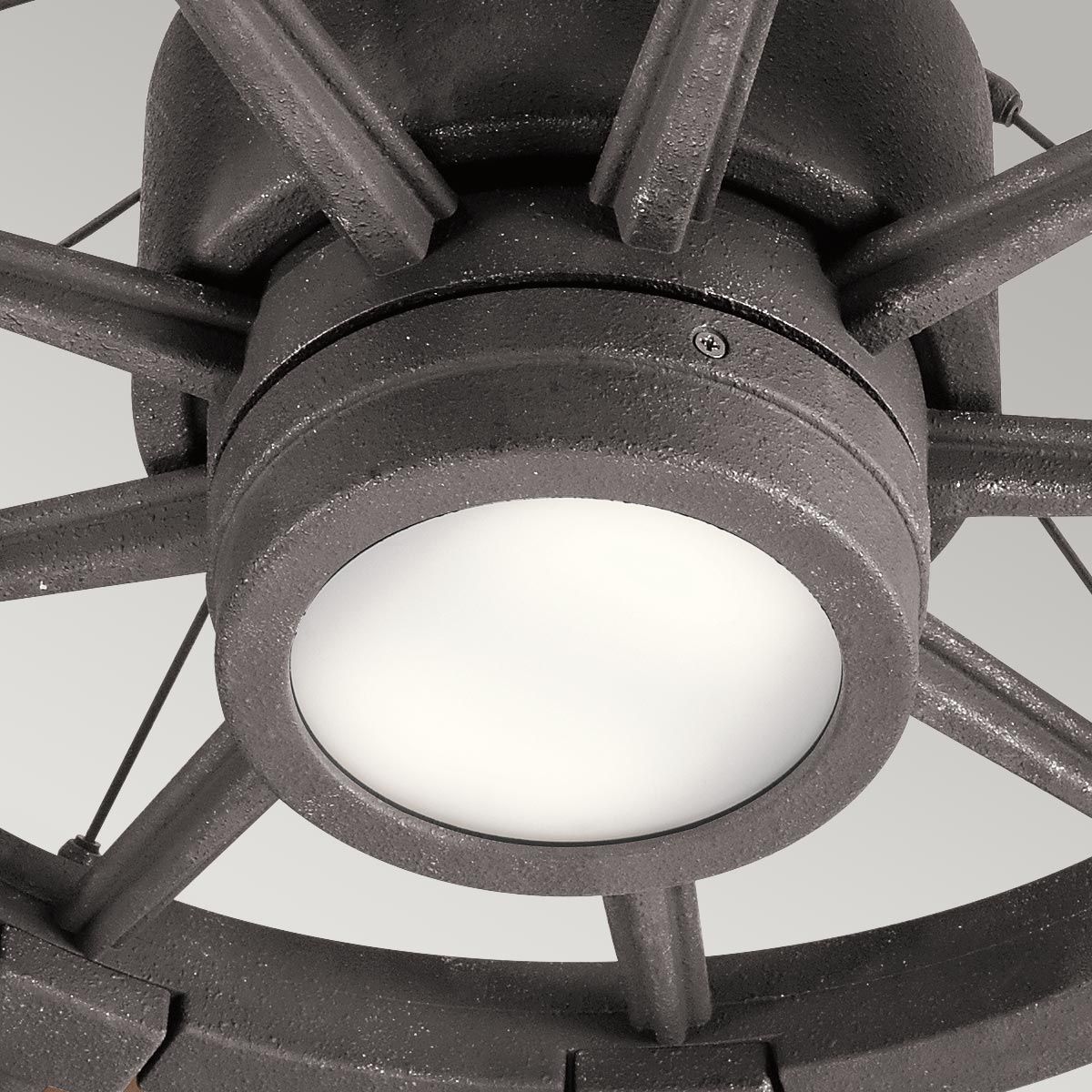 Gentry IP20 Fan - Weathered Zinc - Small and Large