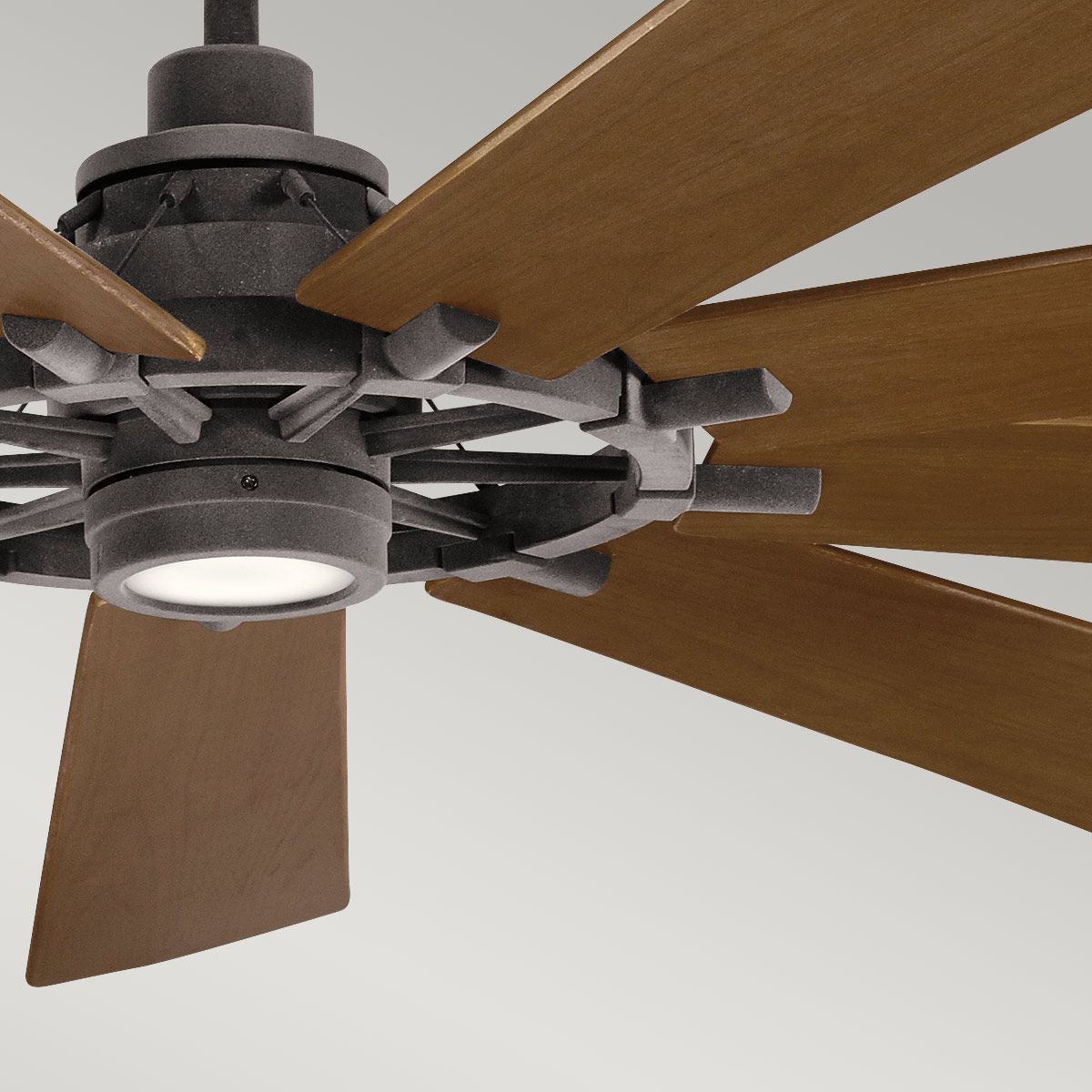 Gentry IP20 Fan - Weathered Zinc - Small and Large