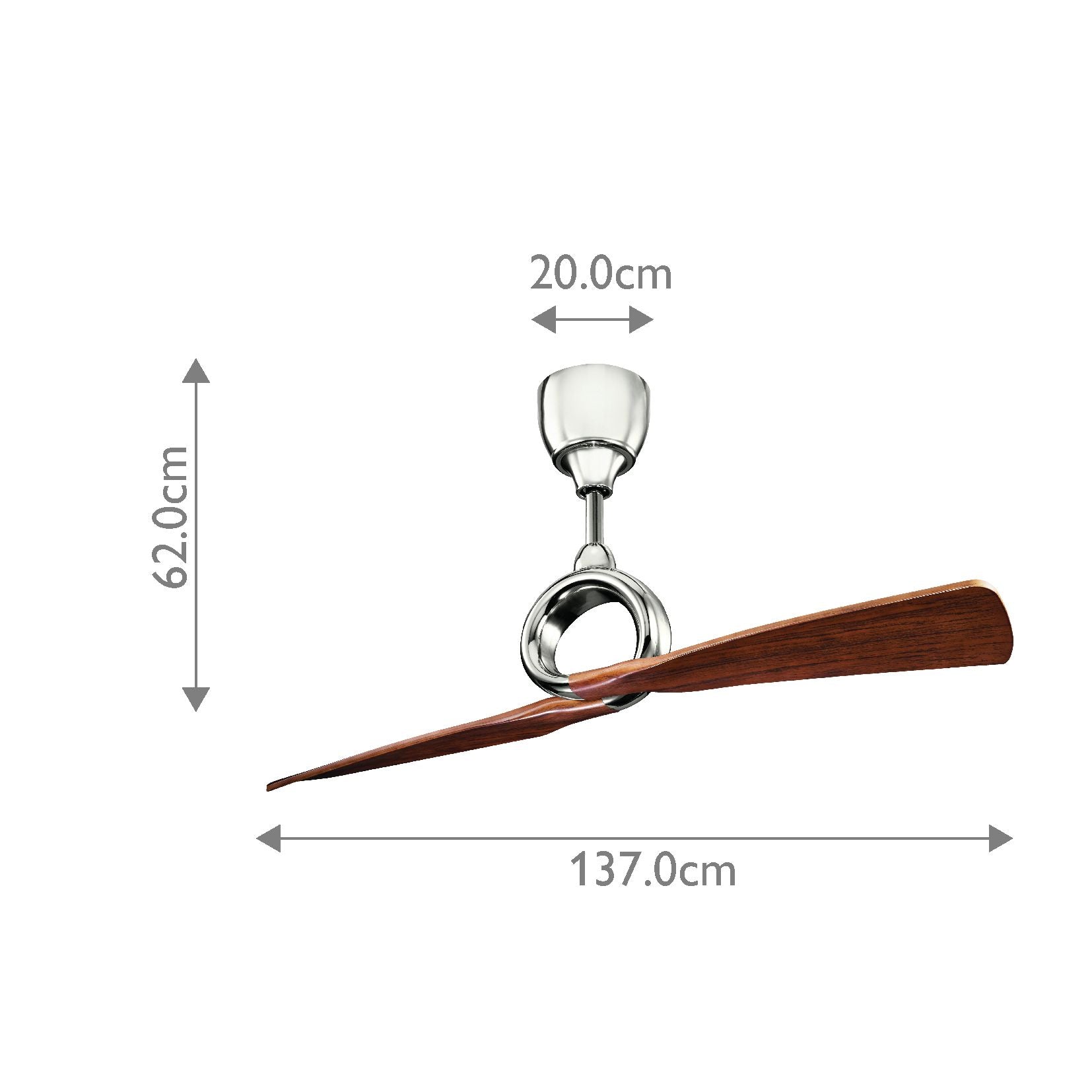 Link IP20 - 54in / 137cm Fan - Polished Nickel