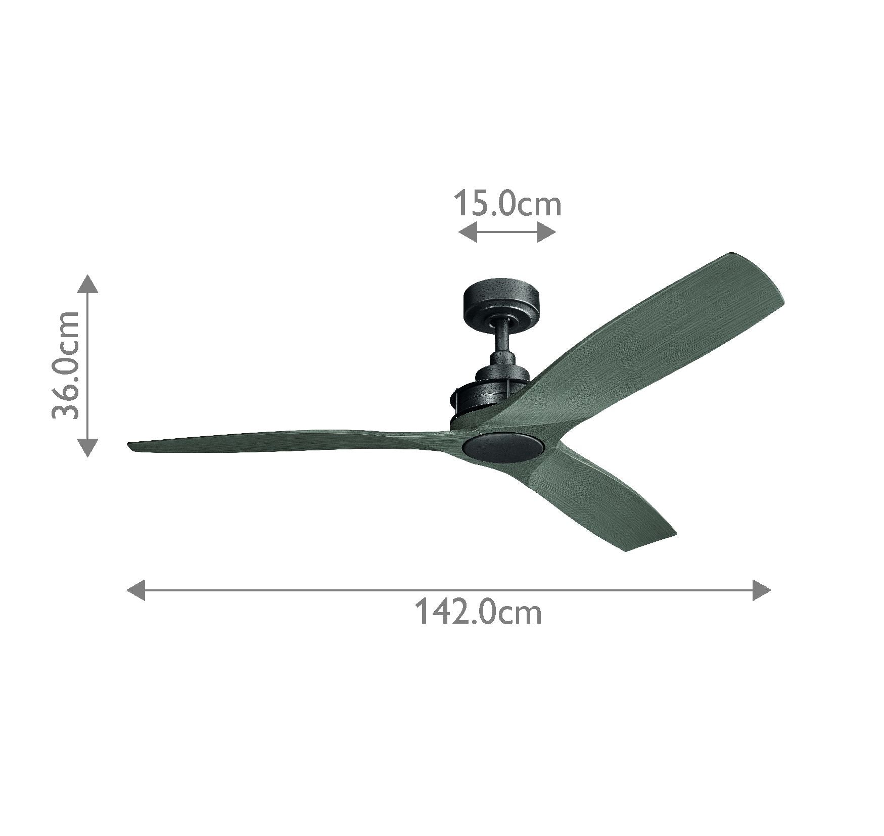 Ried IP20 - 56in / 142cm Fan - Anvil Iron