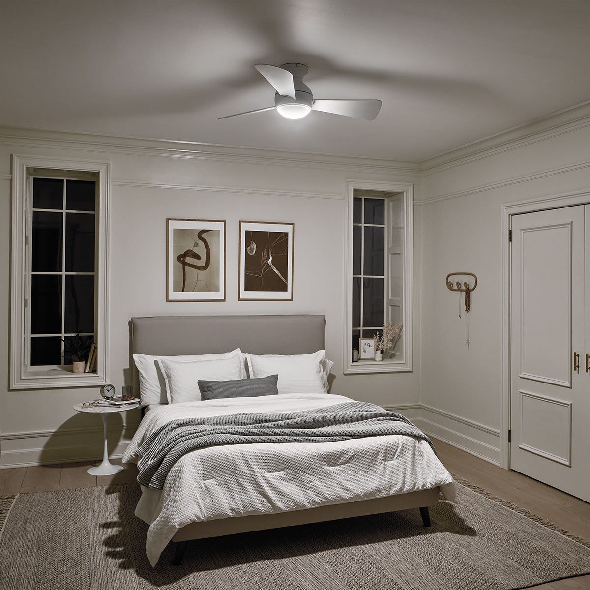 Sola - 34in / 86cm Fan - Brushed Nickel or Matte White