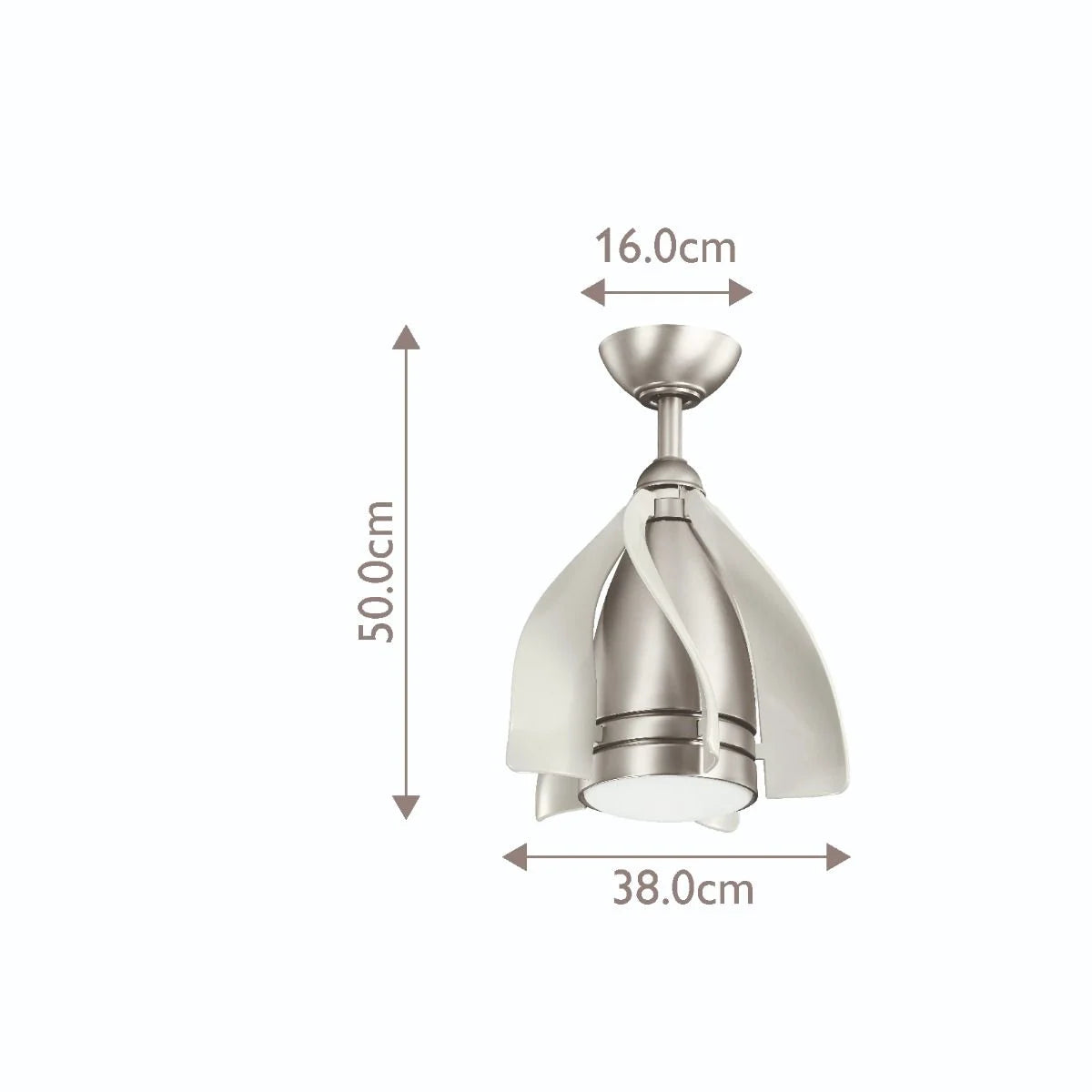 Terna IP20 - 15in / 38cm Fan - Brushed Nickel or Oil Brushed Bronze