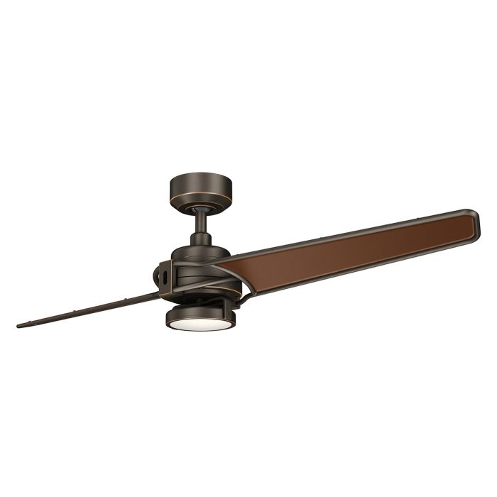 Xety - 56in / 142cm Fan - Brushed Nickel and Olde Bronze