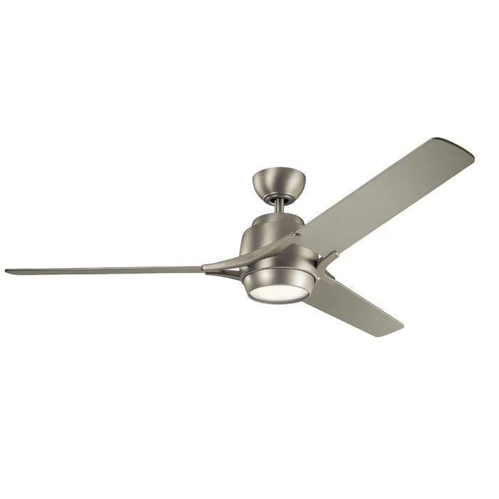 Zeus - 60in / 152cm Fan - Brushed Nickel and White