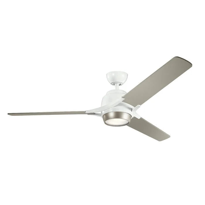 Zeus - 60in / 152cm Fan - Brushed Nickel and White