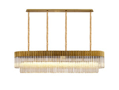 Georgia Linear Pendant, 9/10/ 13/16 Light E14- Matt Black/Brass/Polished Nickel