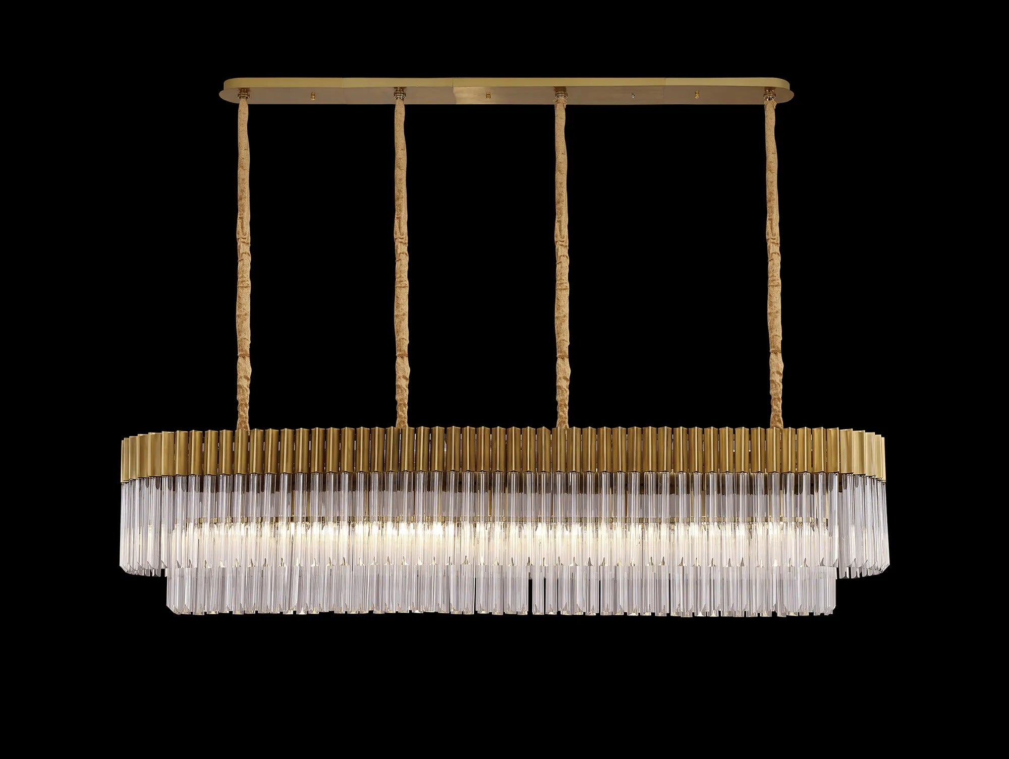 Georgia Linear Pendant, 9/10/ 13/16 Light E14- Matt Black/Brass/Polished Nickel