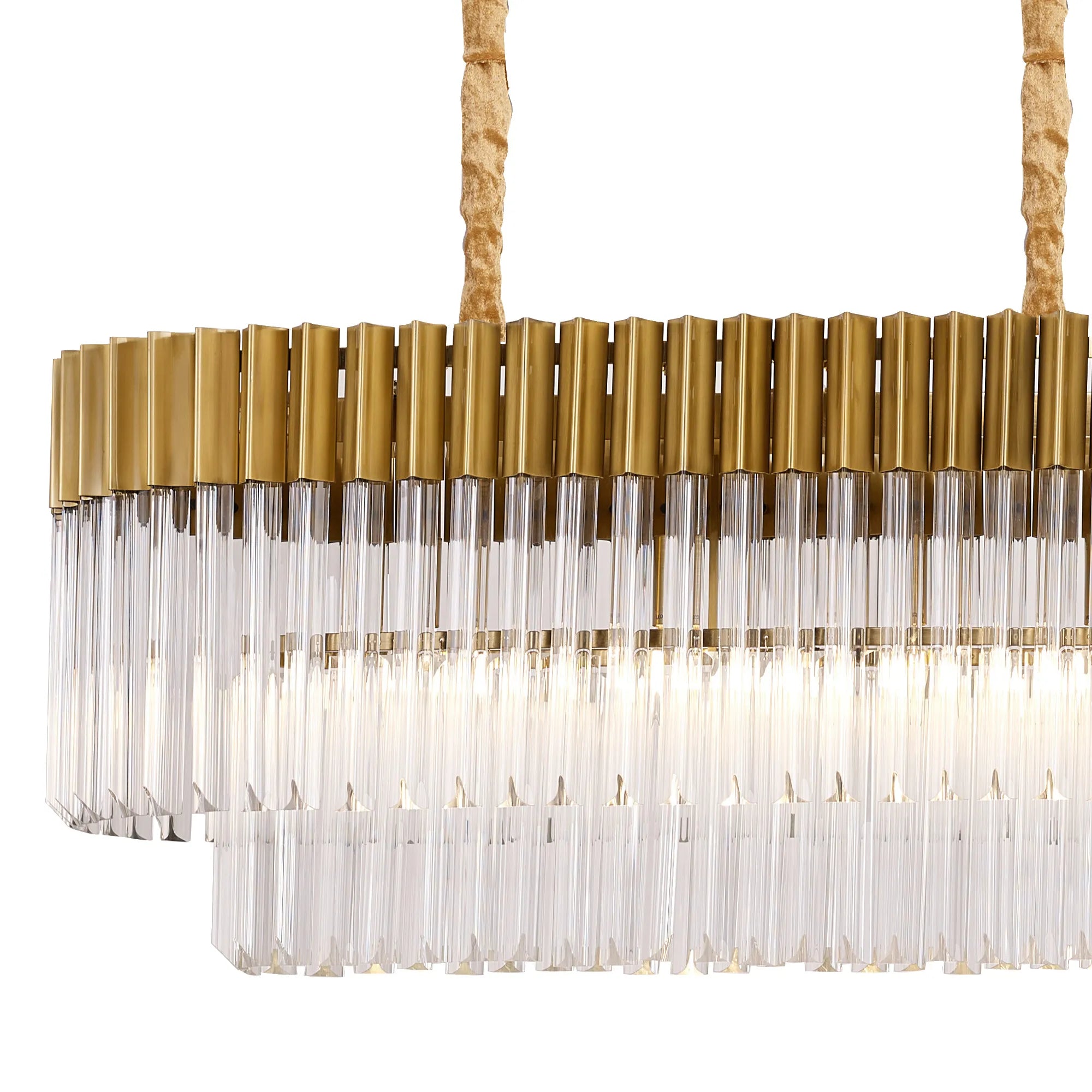 Georgia Linear Pendant, 9/10/ 13/16 Light E14- Matt Black/Brass/Polished Nickel