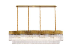 Georgia Linear Pendant, 9/10/ 13/16 Light E14- Matt Black/Brass/Polished Nickel