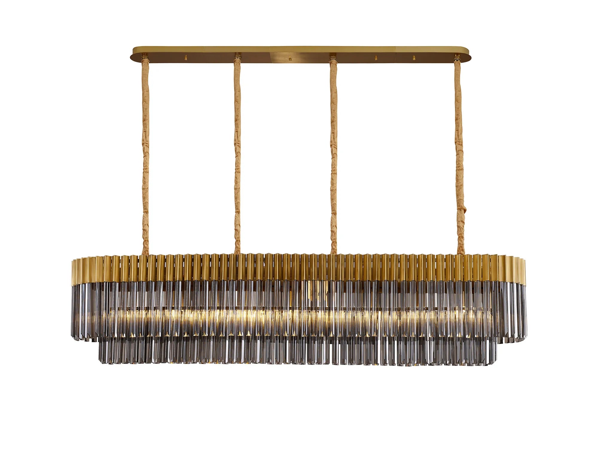 Georgia Linear Pendant, 9/10/ 13/16 Light E14- Matt Black/Brass/Polished Nickel