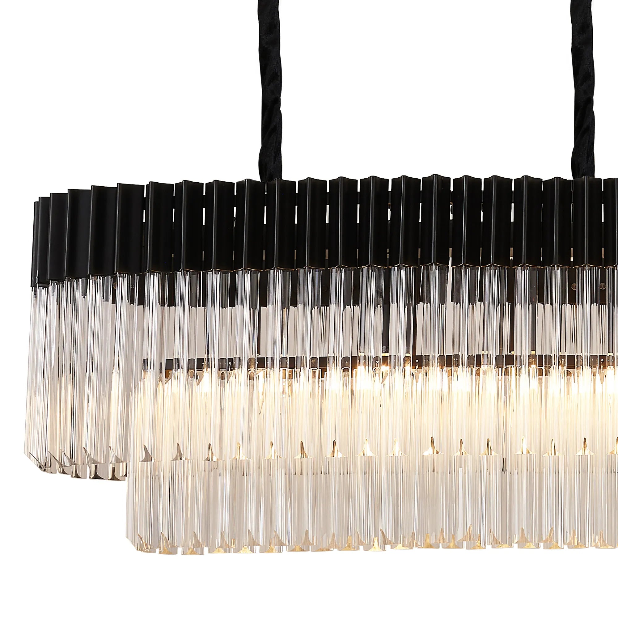 Georgia Linear Pendant, 9/10/ 13/16 Light E14- Matt Black/Brass/Polished Nickel