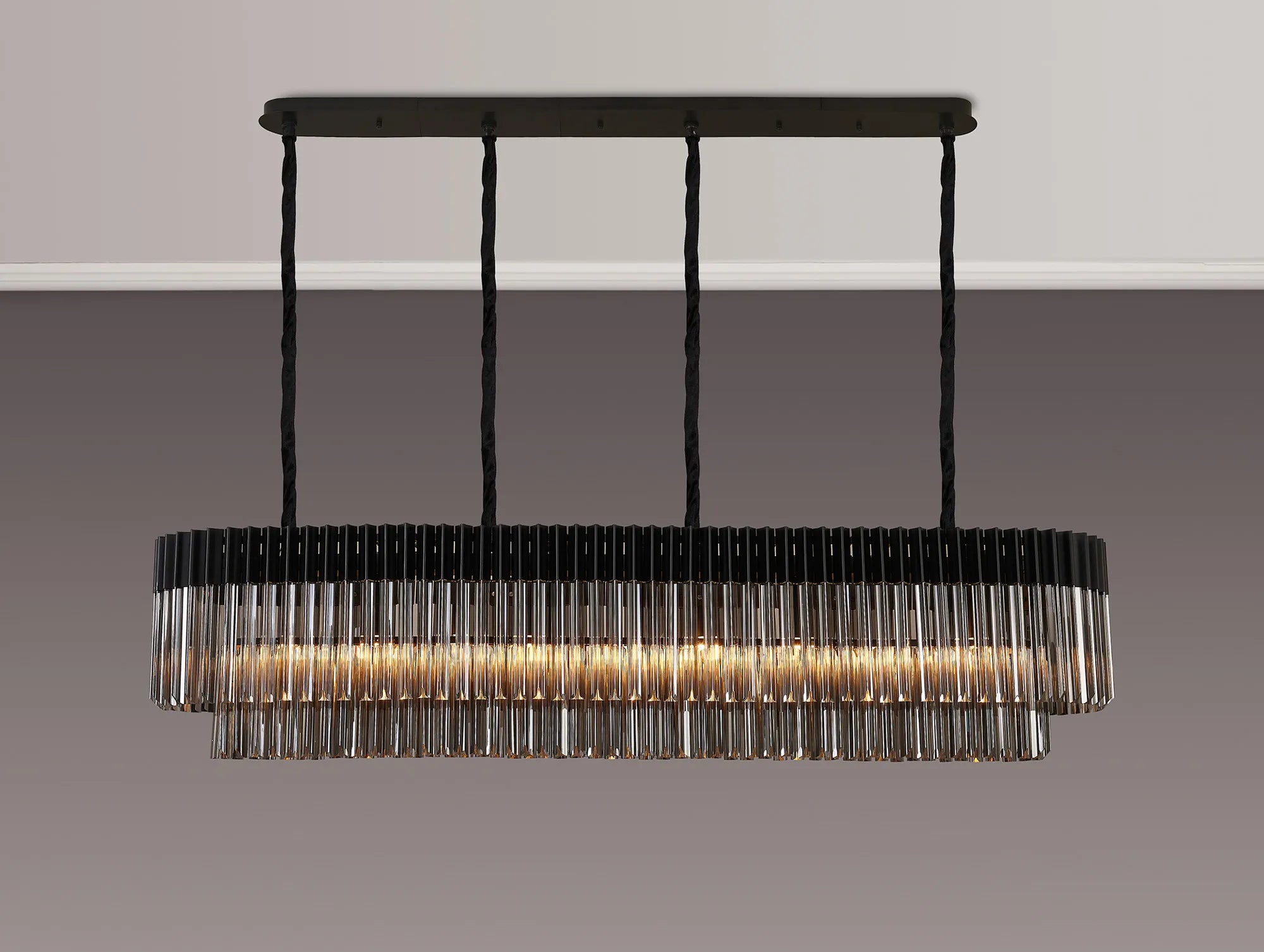 Georgia Linear Pendant, 9/10/ 13/16 Light E14- Matt Black/Brass/Polished Nickel